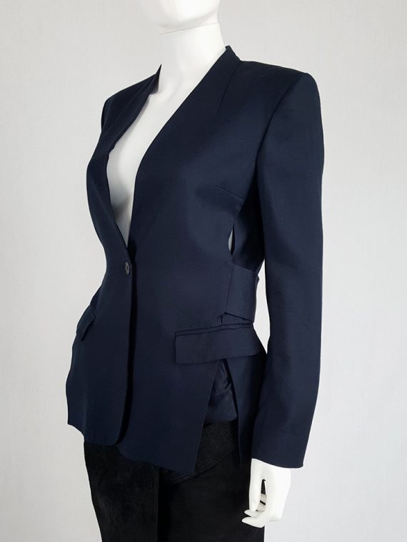 Damir Doma blue minimalist blazer with open sides — spring 2014 - V A N ...