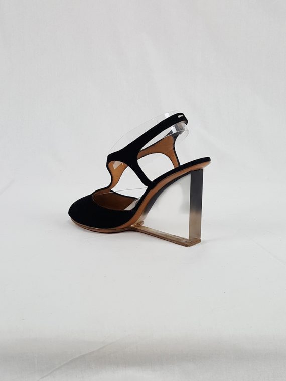 vintage Maison Martin Margiela black sandals with clear heels spring 2007 194405