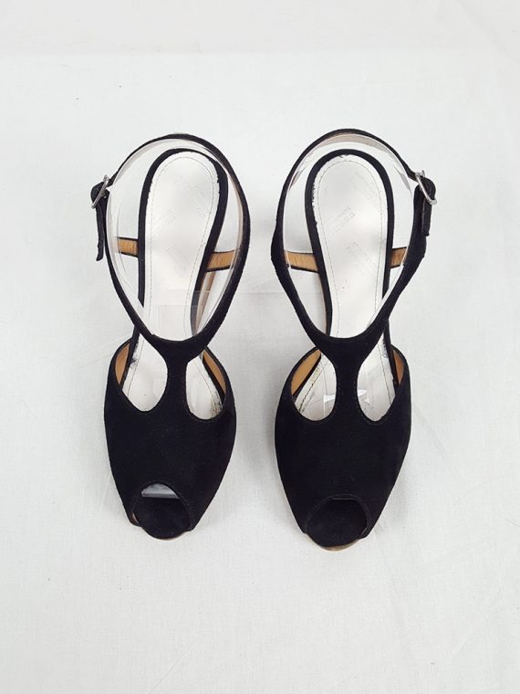 vintage Maison Martin Margiela black sandals with clear heels spring 2007 194641