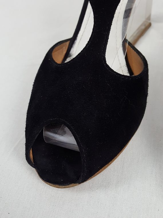 vintage Maison Martin Margiela black sandals with clear heels spring 2007 194649
