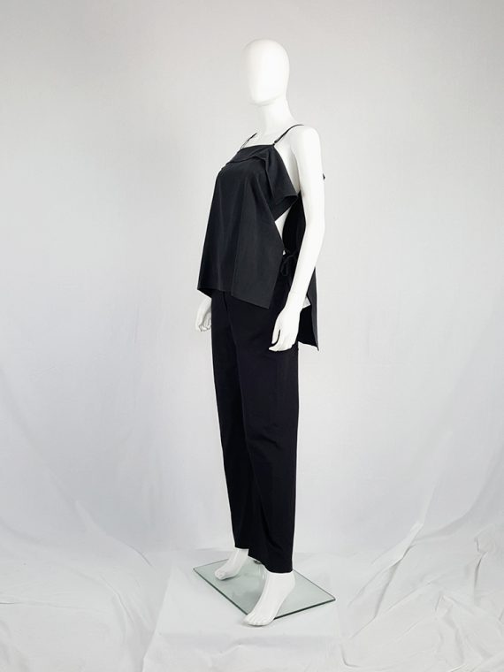 vintage Yohji Yamamoto black square top with open sides 3917