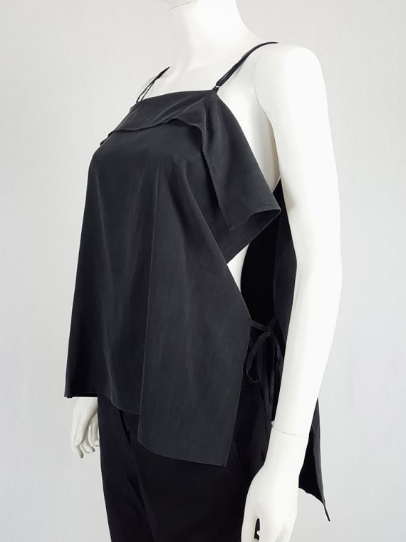 vintage Yohji Yamamoto black square top with open sides 3950