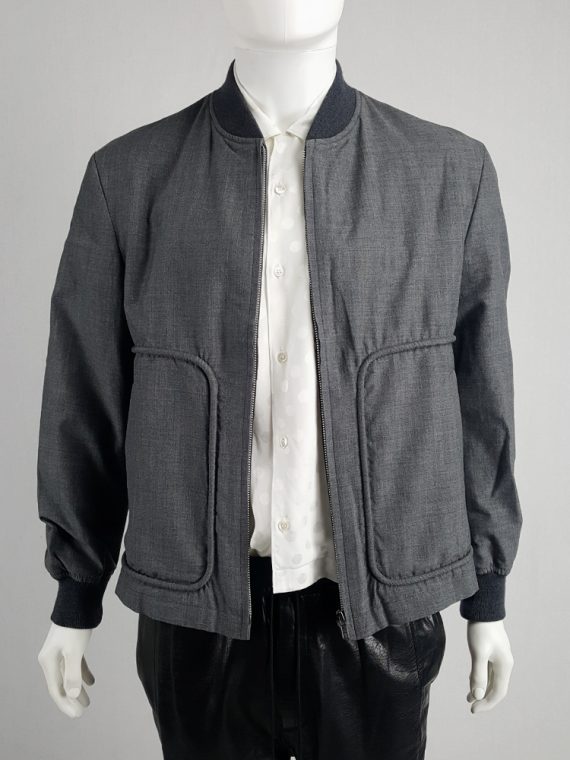 vintage Comme des Garcons Homme grey bomber jacket AD 1997 202449