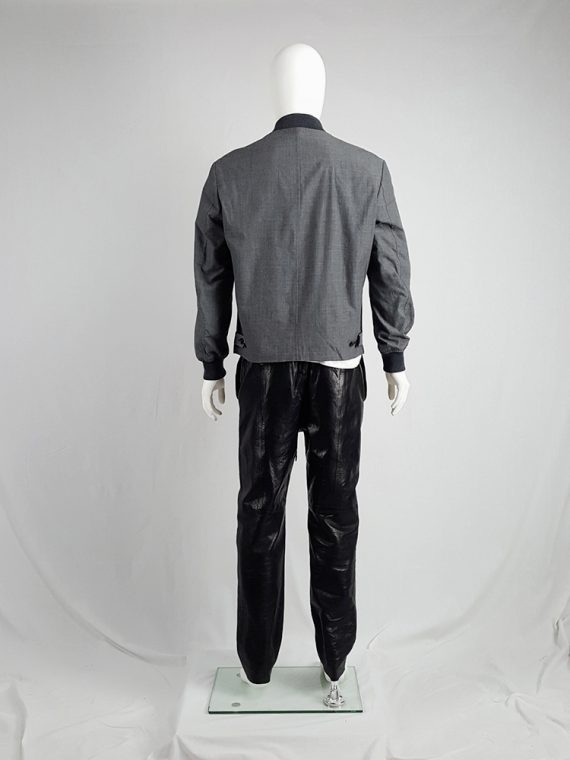 vintage Comme des Garcons Homme grey bomber jacket AD 1997 203111