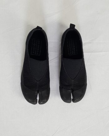 Maison Martin Margiela MM6 black tabi sneaker slip-ons — early 2000's
