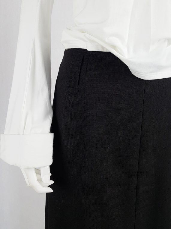 vintage Maison Martin Margiela black maxi skirt with back slit fall 1998 1005(0)