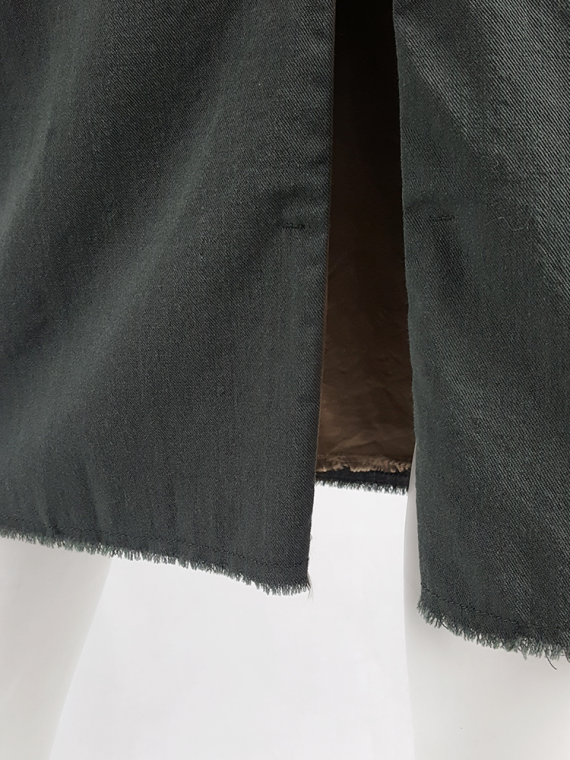 vintage Maison Martin Margiela green skirt with exposed pocket lining fall 2003 200441