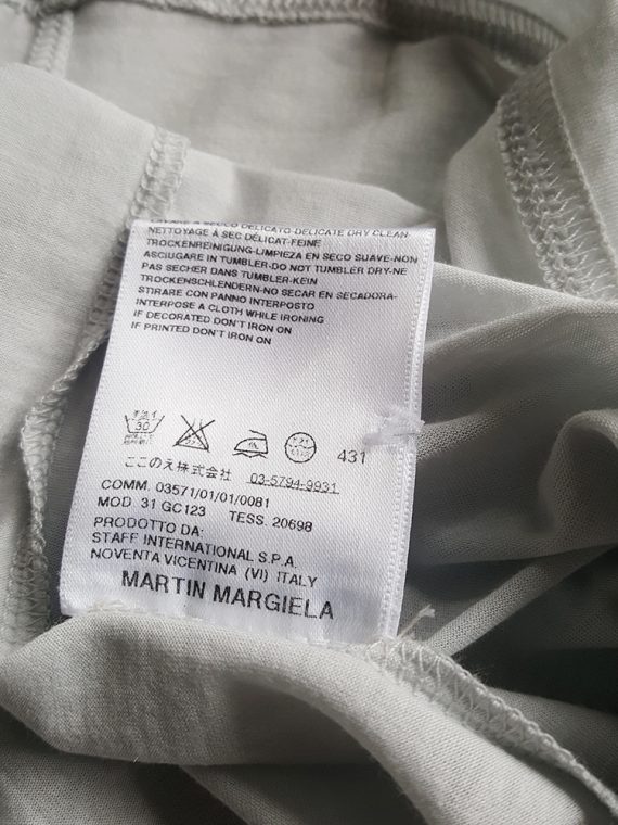 vintage Maison Martin Margiela grey tshirt with gathered sleeve spring 2008 114501
