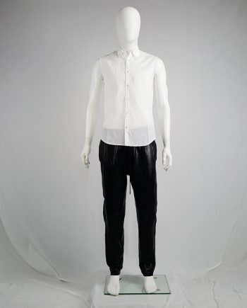 Ann Demeulemeester white sleeveless shirt with inside pocket