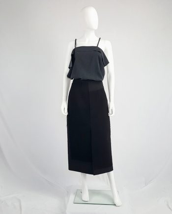 Comme des Garçons black paneled maxi skirt — fall 1997