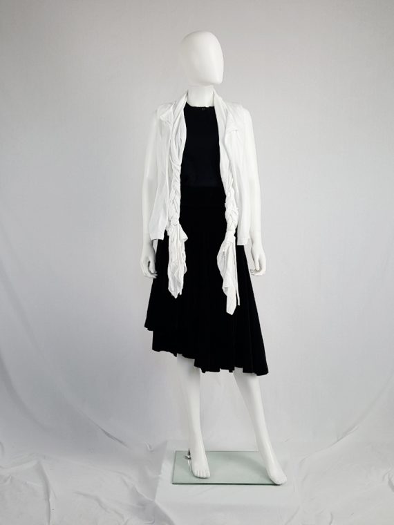 vintage Comme des Garcons white vest with oversized braids spring 2003 120307(0)