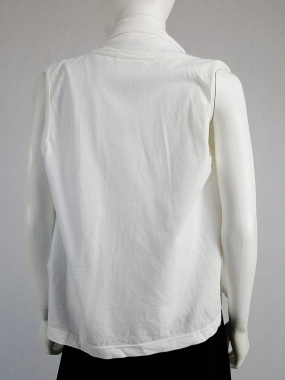 vintage Comme des Garcons white vest with oversized braids spring 2003 120521