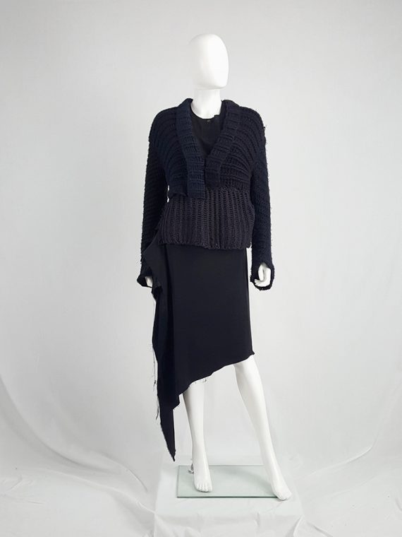 vintage Maison Martin Margiela artisanal black jumper made of scarves and jumpers 212241
