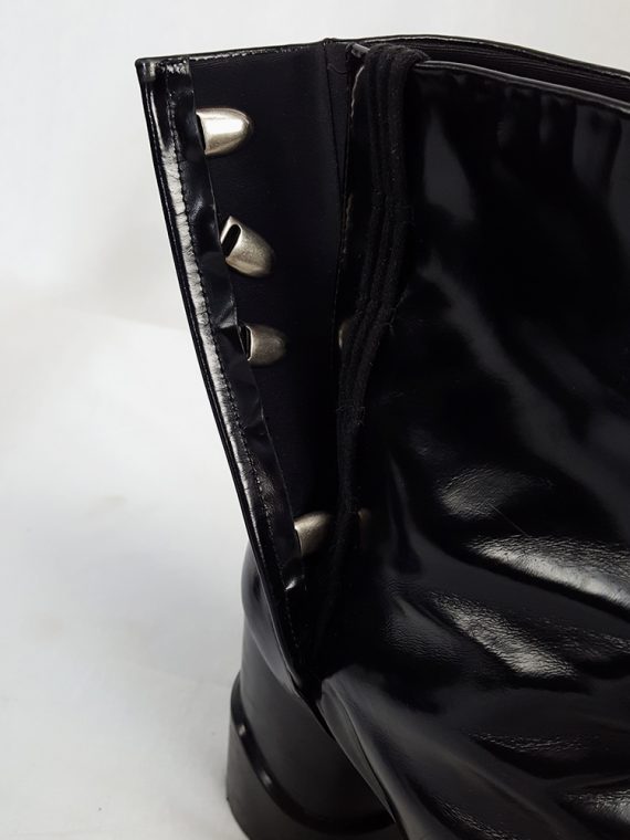 vintage Maison Martin Margiela black patent techno tabi boots fall 2014 134550