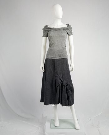 Maison Martin Margiela grey 'chair cover' top with stretched neckline — fall 2006