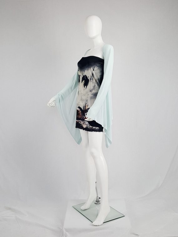 vintage Maison Martin Margiela mint green cardigan with integrated sleeves runway spring 2008 104102