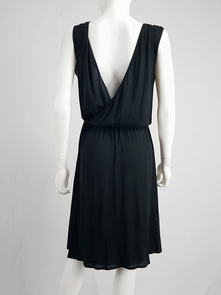 Maison Martin Margiela replica black 1970's day dress — spring 2006 - V ...