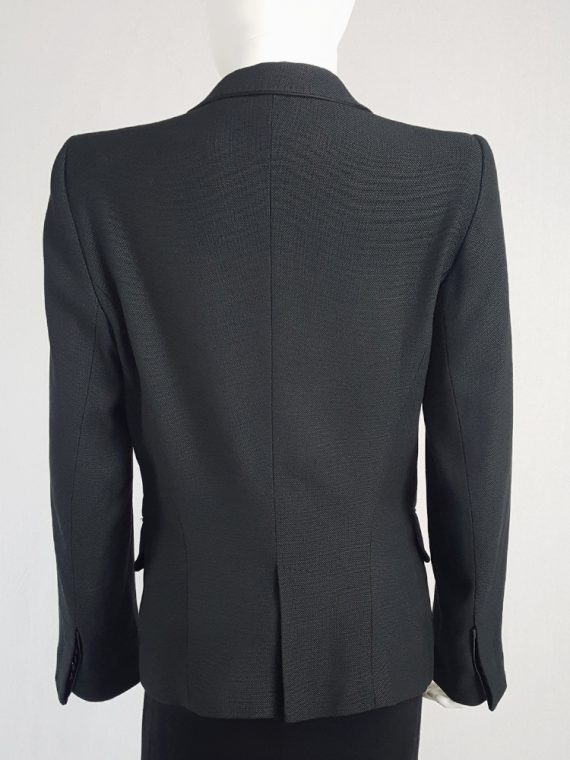 vintage Ann Demeulemeester black blazer with stitched satin lapels 135133(0)