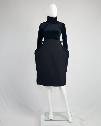 Comme des Garçons black 2D paperdoll skirt — fall 2012