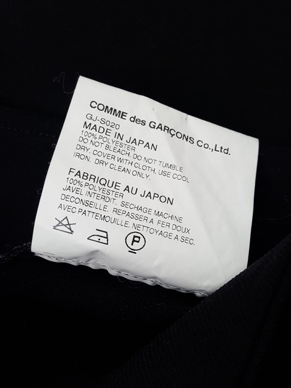 vintage Comme des Garcons black 2D paperdoll skirt fall 2012 flat collection 200846