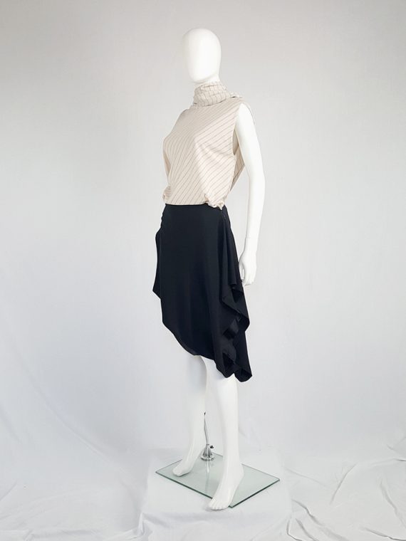 vintage Maison Martin Margiela black sideways worn skirt spring 2005 142842(0)