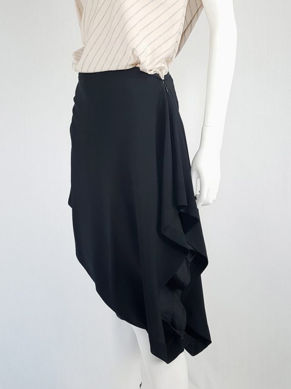 vintage Maison Martin Margiela black sideways worn skirt spring 2005 142901(0)
