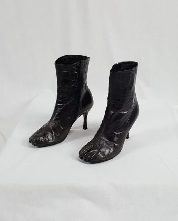 Maison Martin Margiela brown tabi boots with stiletto heel (38) — spring 2007
