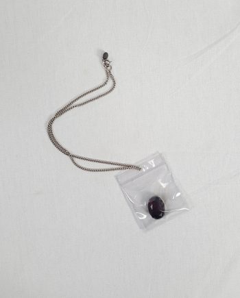 Margiela MM6 necklace with cut stone in plastic bag — Spring 2007