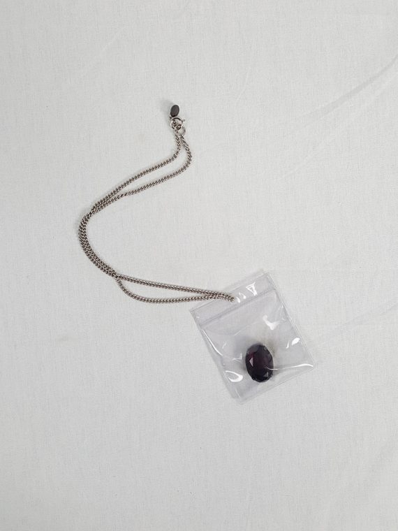 vintage Margiela MM6 necklace with cut stone in plastic bag Spring 2007 114618