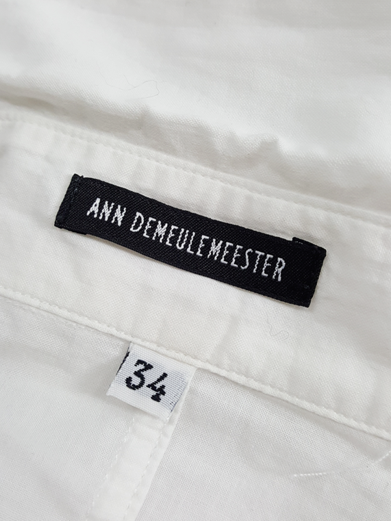 vintage Ann Demeulemeester white shirt with cutaway hem runway spring 2006 180833