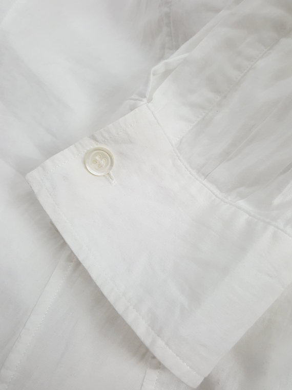 vintage Ann Demeulemeester white shirt with cutaway hem runway spring 2006 180930