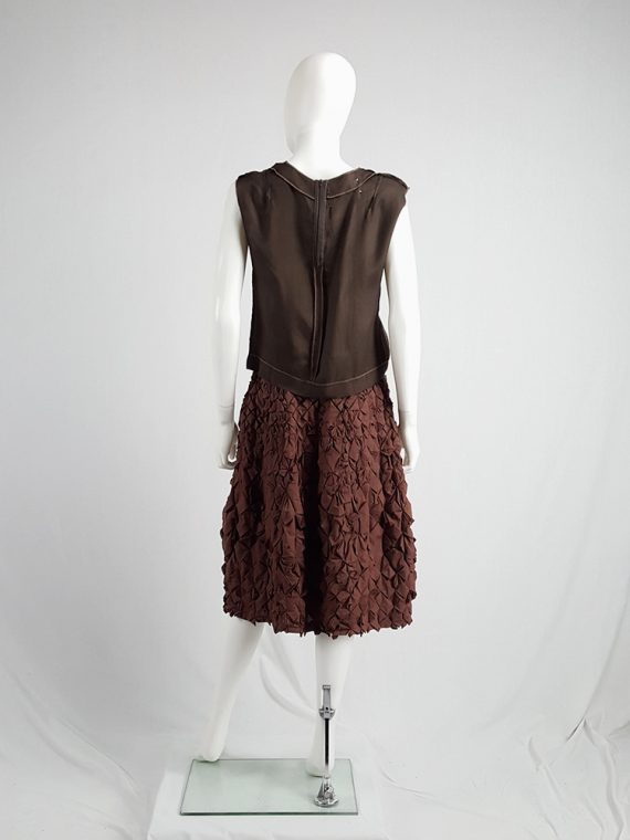vintage Maison Martin Margiela brown inside-out top in lining fabric runway fall 1995 125139