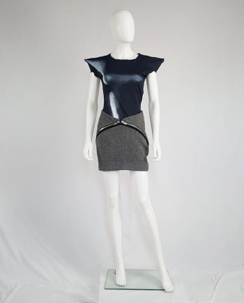 Maison Martin Margiela grey double zipper skirt — fall 2008