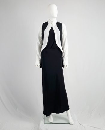 vintage Ann Demeulemeester black maxi skirt with asymmetric hem — 90's