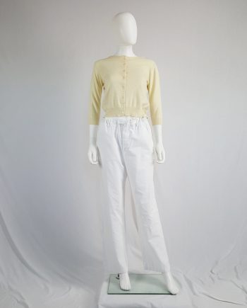 Maison Martin Margiela white trousers with drawstring waist — spring 1993