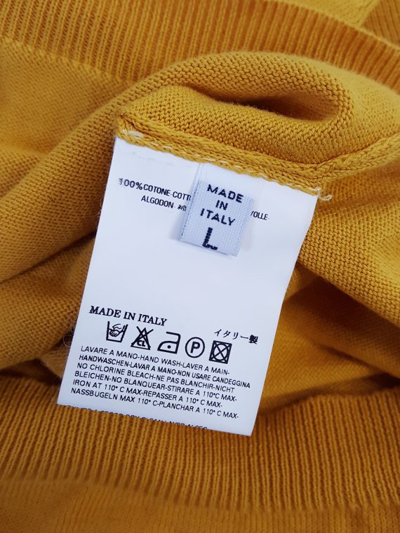 vintage Maison Martin Margiela yellow top with torn details spring 2006 132744