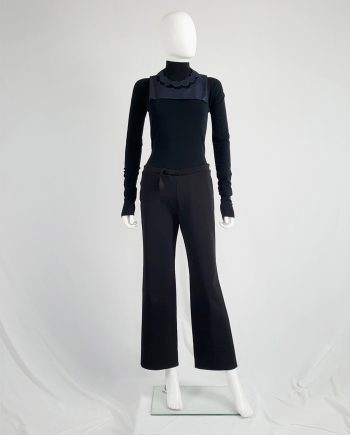 Maison Martin Margiela black trousers with pulled waist — spring 2000
