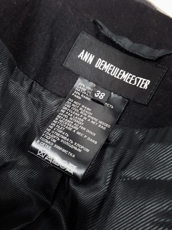 Ann Demeulemeester black asymmetric button-up blazer 151801