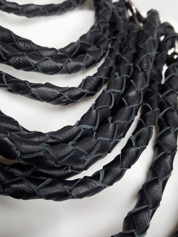 vaniitas vintage Ann Demeulemeester black leather necklace or bodypiece fall 2010 154939
