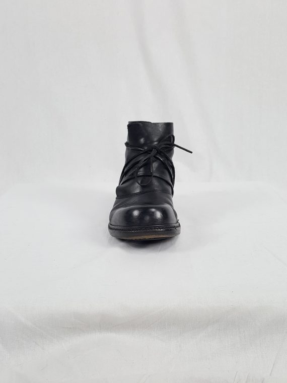 vaniitas vintage Dirk Bikkembergs black boots with laces through the soles 90s archive 120159