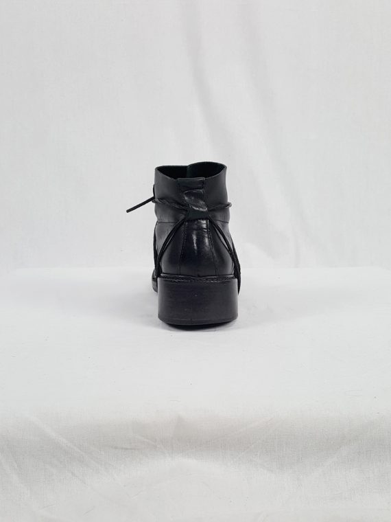 vaniitas vintage Dirk Bikkembergs black boots with laces through the soles 90s archive 120349