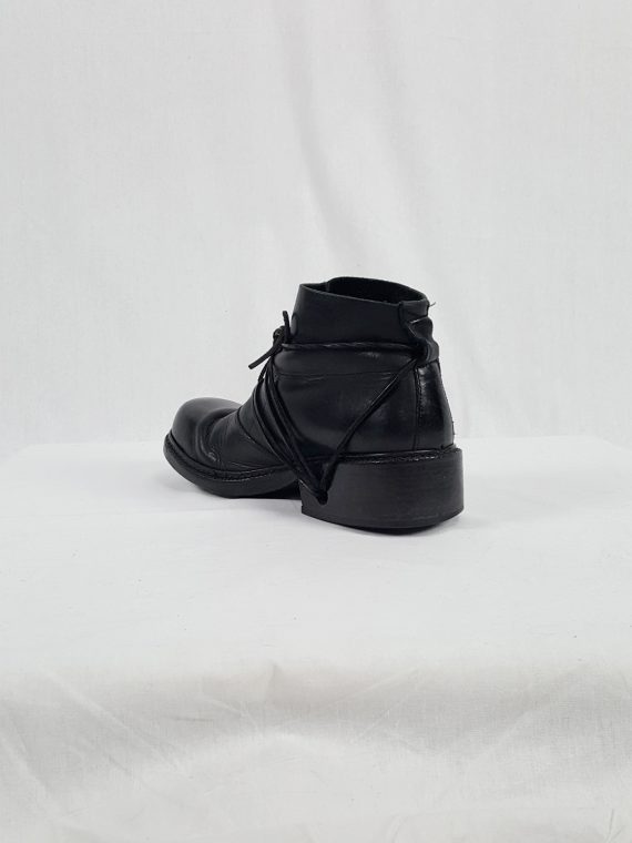 vaniitas vintage Dirk Bikkembergs black boots with laces through the soles 90s archive 120402