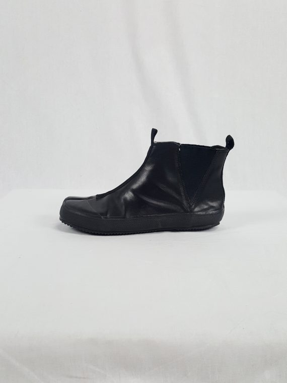 vaniitas vintage Maison Martin Margiela 6 black tabi slip-on boots spring 2003 124333