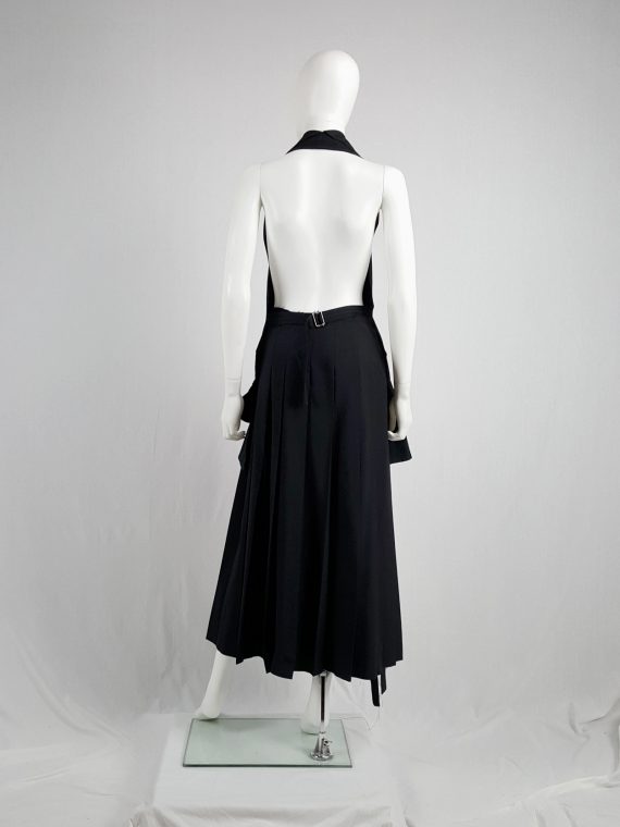 vintage Limi Feu black backless waistcoat with ruffled bottom 163528