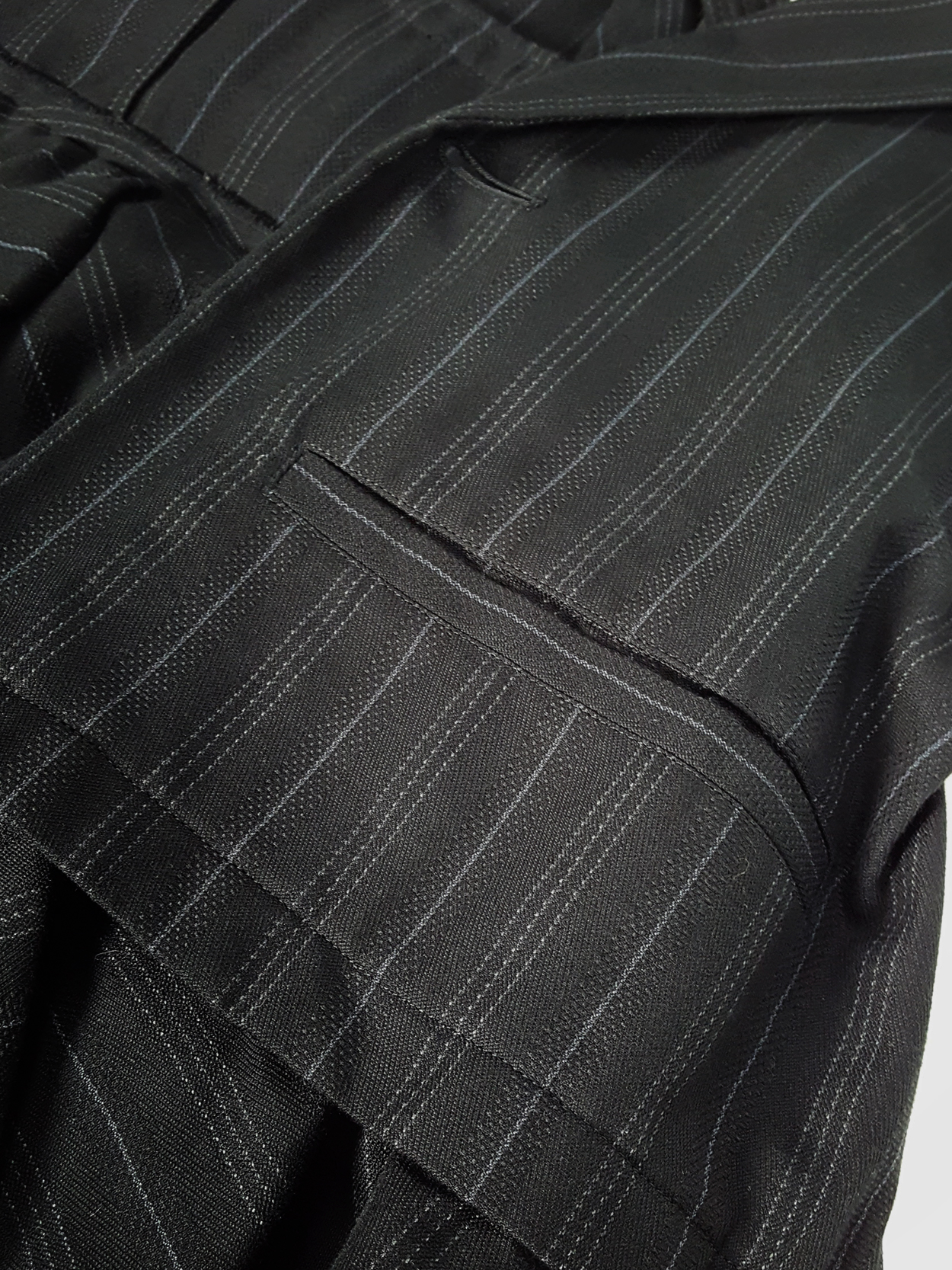 Limi Feu black long backless waistcoat with ruffled bottom - V A N II T A S