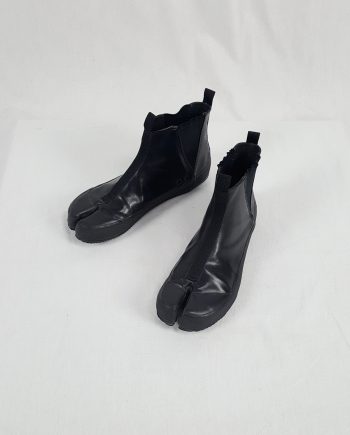 vintage Maison Martin Margiela 6 black tabi slip-on boots — spring 2003