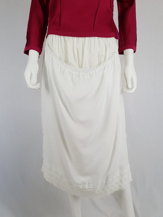 vintage Maison Martin Margiela artisanal white skirt made of underskirts spring 2004 135904
