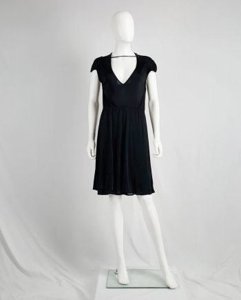 Maison Martin Margiela black dress with strap across the chest — spring 2007