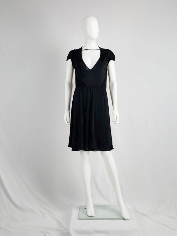 vintage Maison Martin Margiela black dress with strap across the chest spring 2007 151802