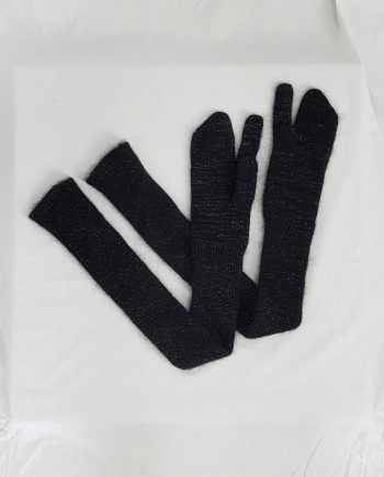 Maison Martin Margiela black long tabi gloves — fall 2004